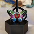 Sterling silver butterfly necklace with Austrian crystal.