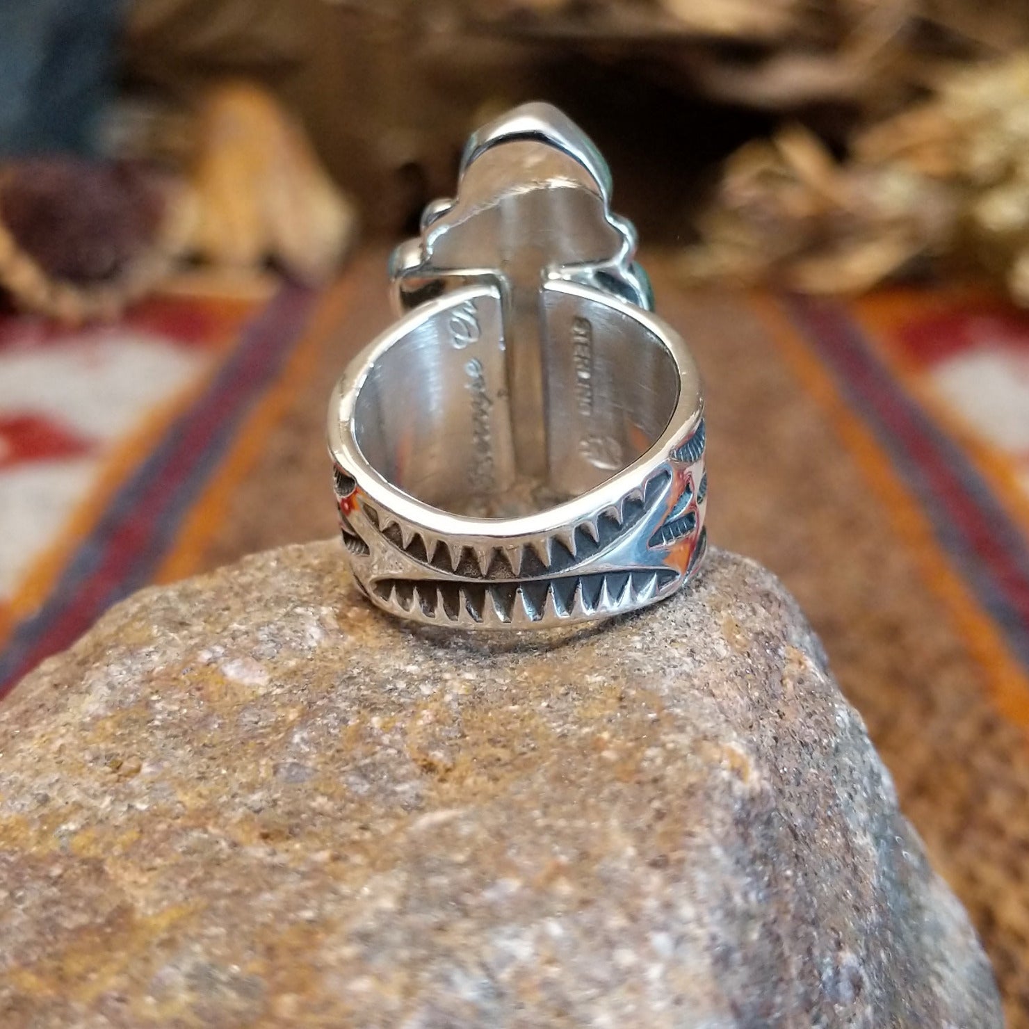 Close-up of the stamping on the band.