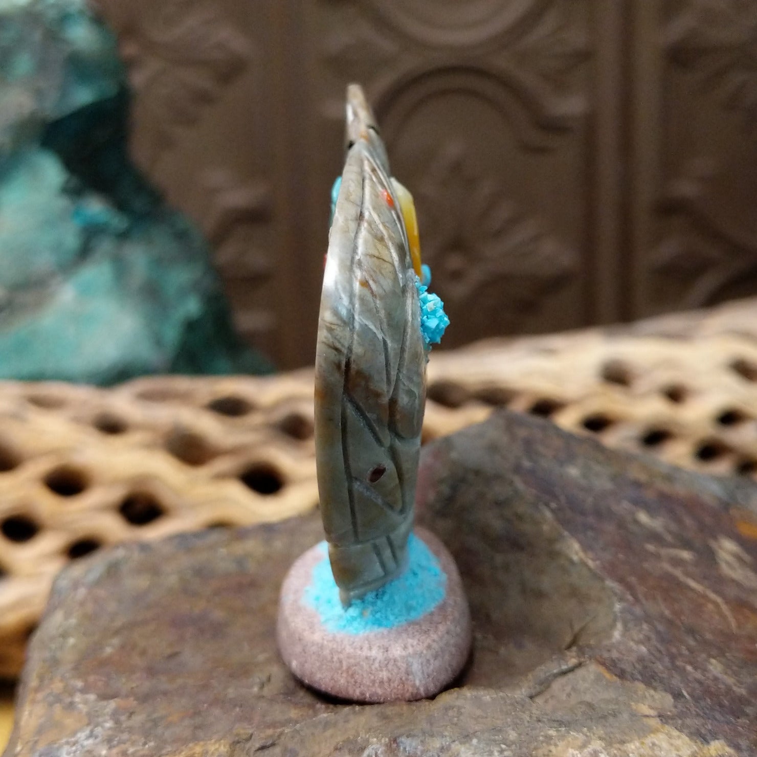 Corn Maiden Zuni Fetish Carving by Vickie Quandelacy SWT-FSH-0042