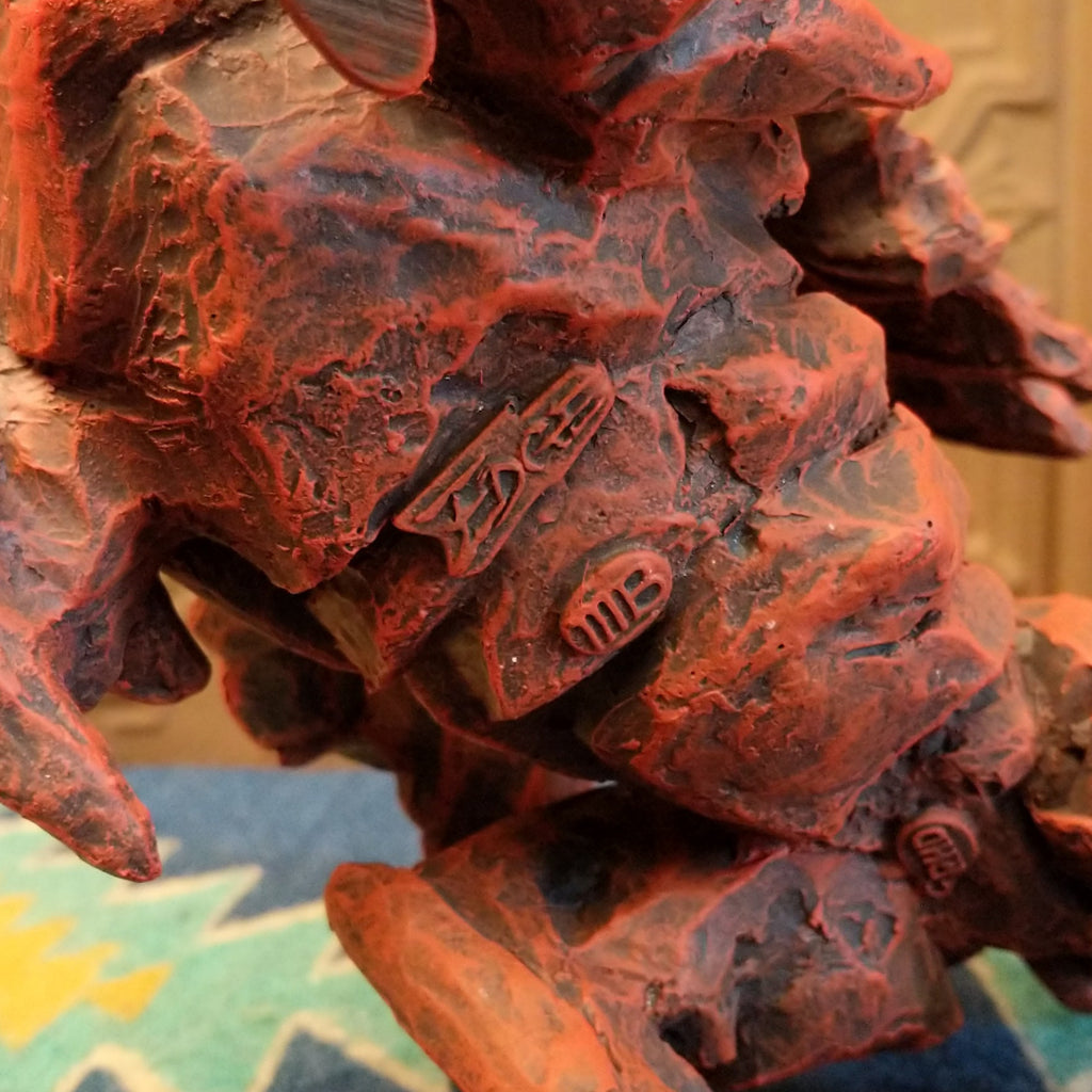 Close-up of the signature.