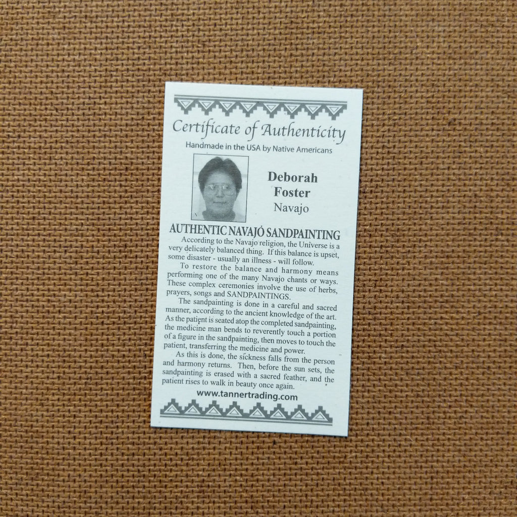 A close-up of the artisan's authentication tag.