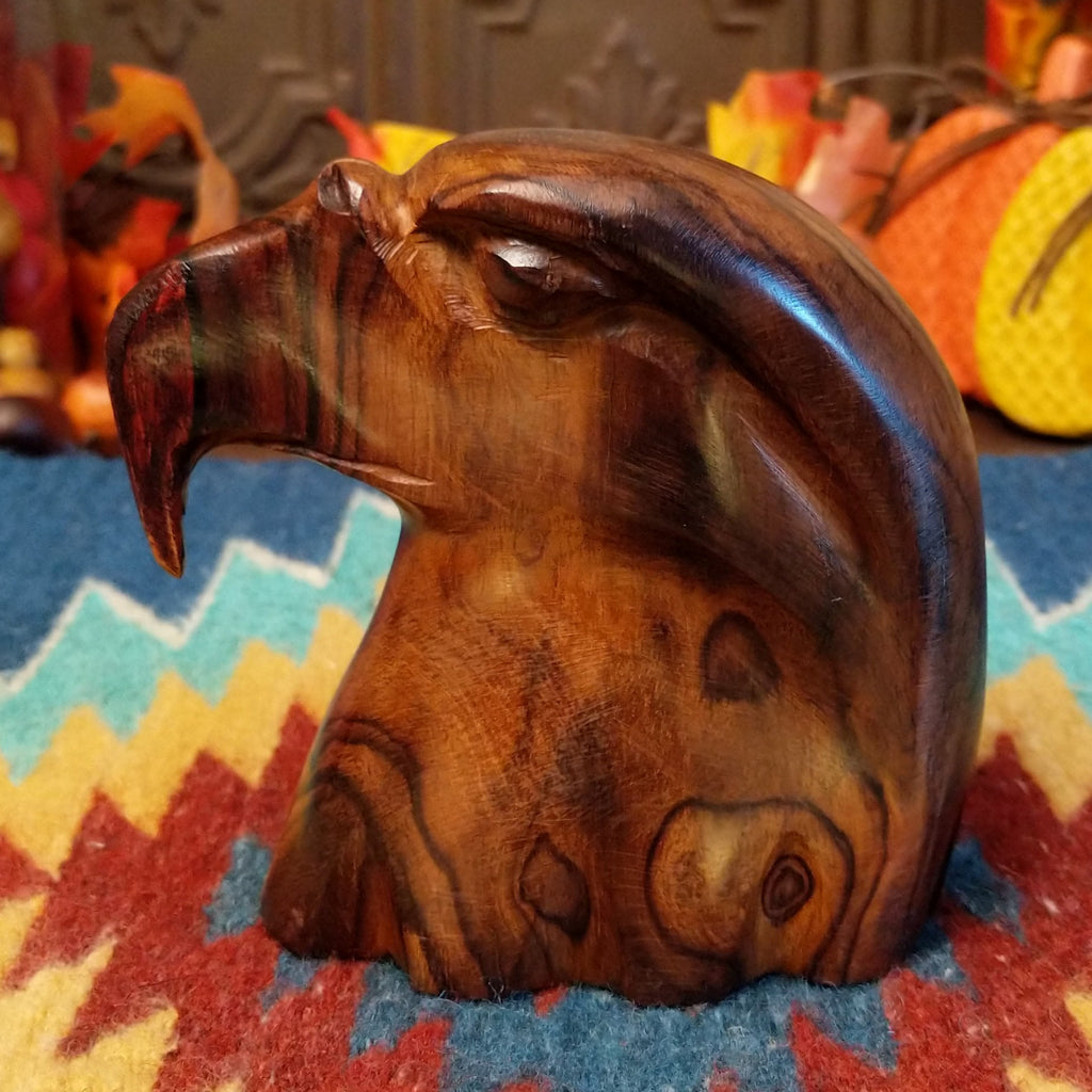 Ironwood carved and smoothed into an eagle head.