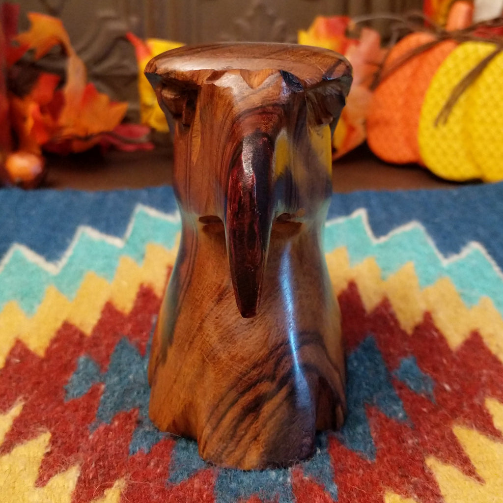 Ironwood carved and smoothed into an eagle head.