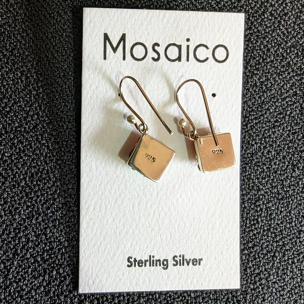 Back Small Square Dangling Earrings View