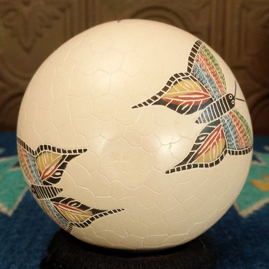 Close-up of the artisan's signature.