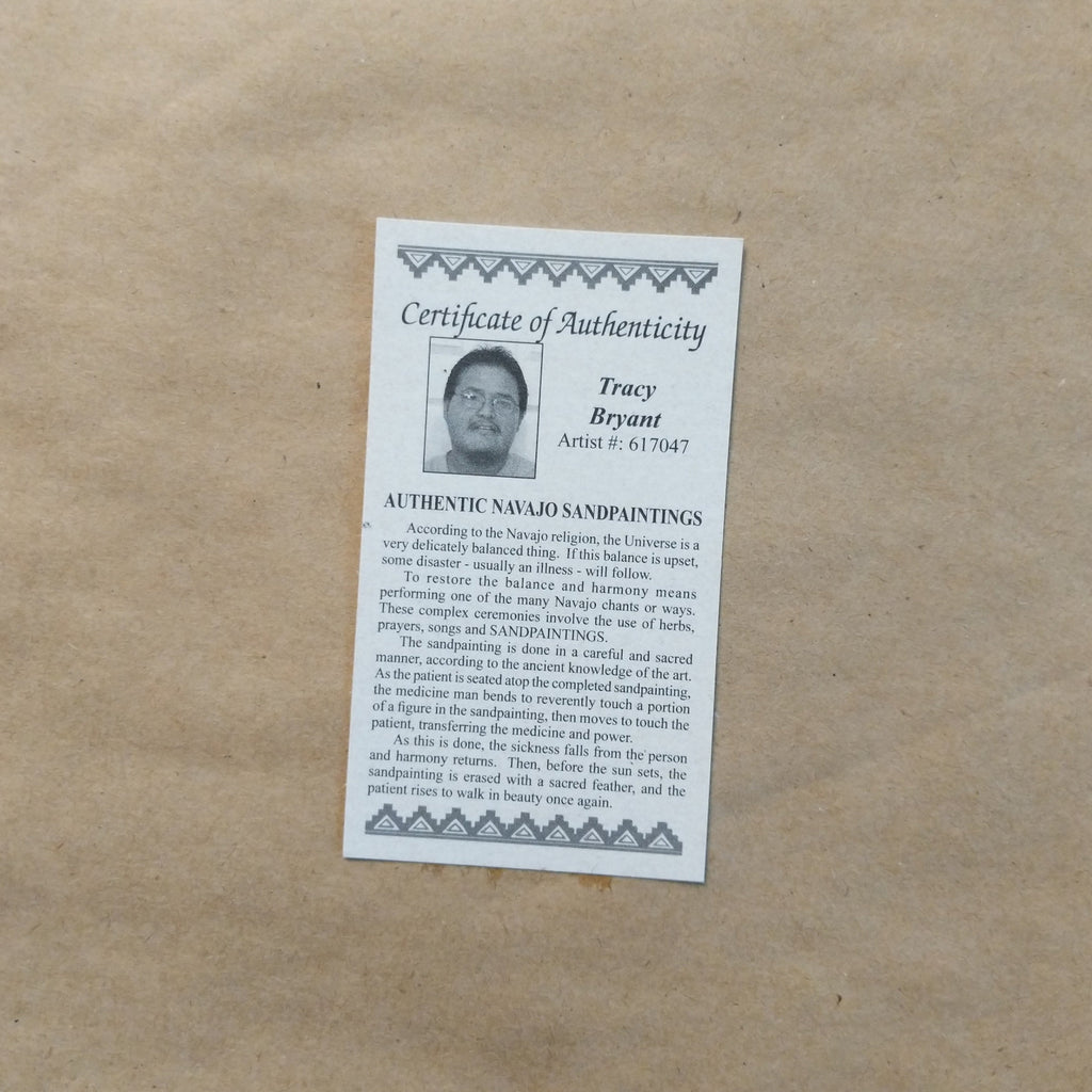 A close-up of the artisan's authentication tag.