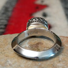 Stamped ring composition, signifying sterling silver construction