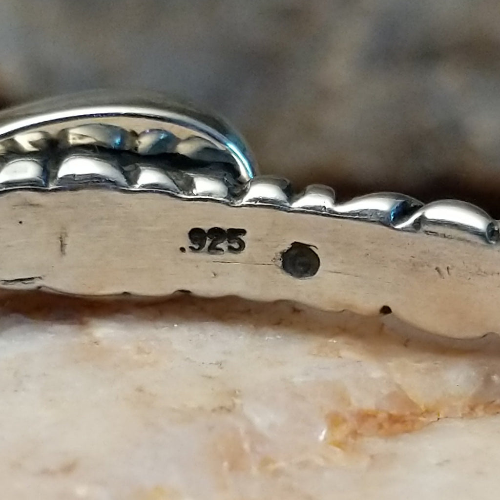 Close-up of the authentication stamp.