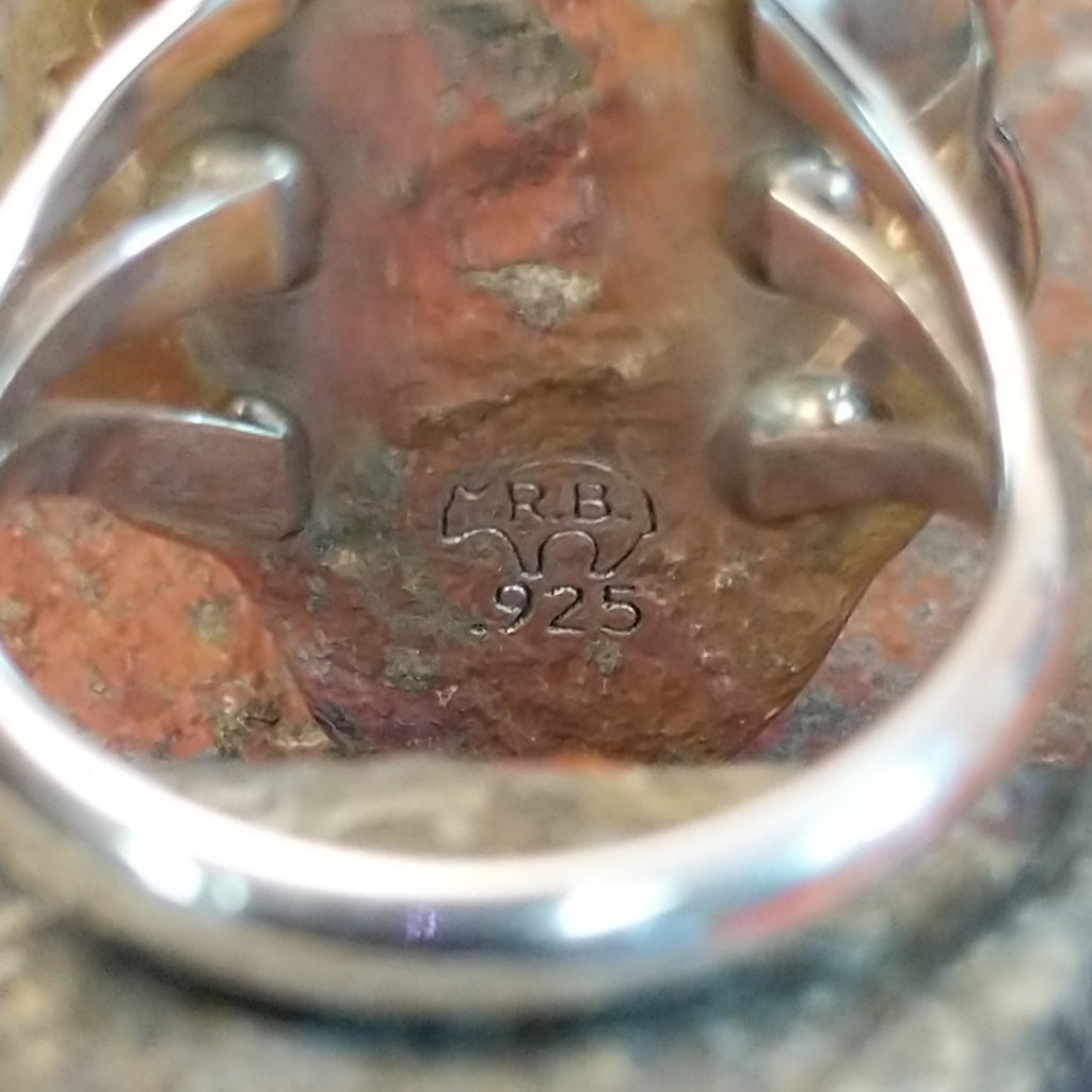Navajo stamp on the underside of the bezel.