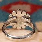 Navajo silver Sunface ring, featuring a handcrafted sterling silver Sunface design with intricate detailing and traditional Southwestern craftsmanship.  Sterling Silver stamp.