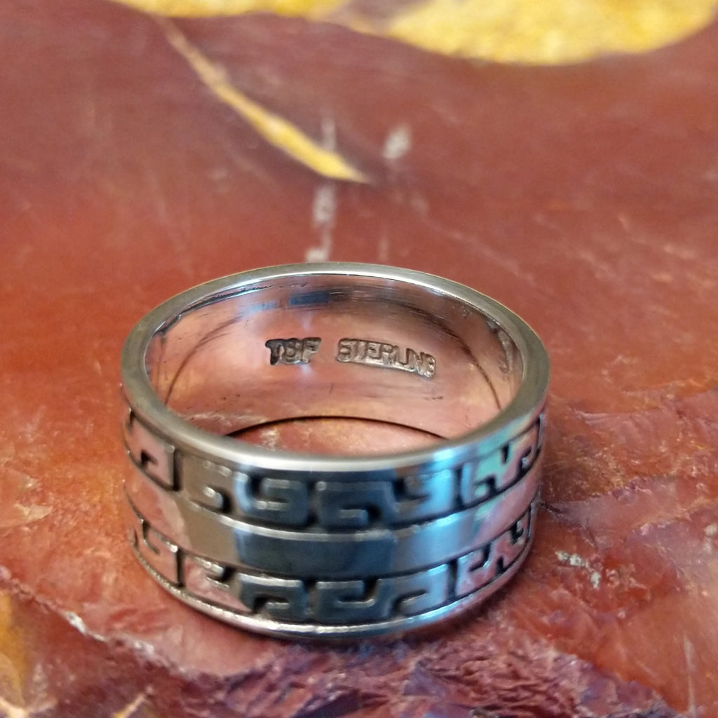 A close-up of the stamp on the interior.