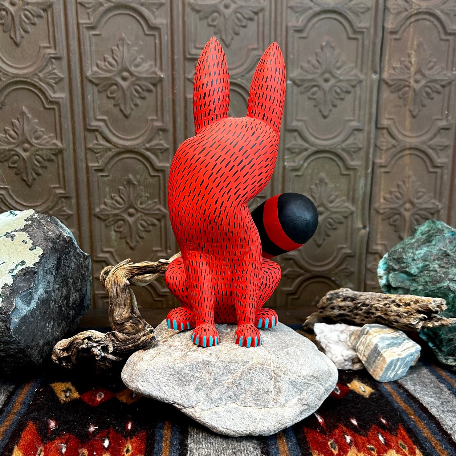 Oaxacan Fox Wood Carving by Oralia Cardenas GF-OAX-0011 – Arlene's