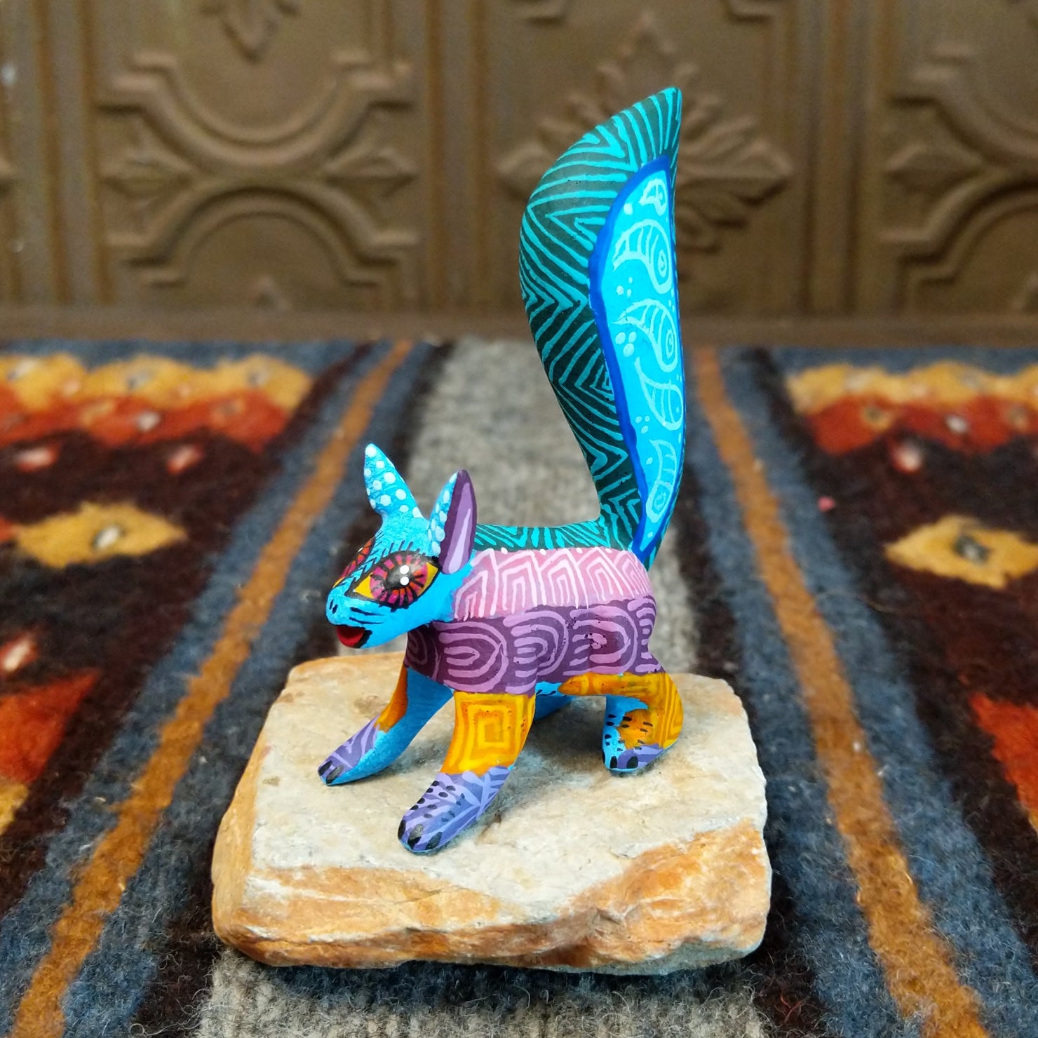 Oaxacan Squirrel Wood Carving by Julia Calvo Olivera GF-OAX-0027