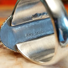 Close-up of the authentication stamp.