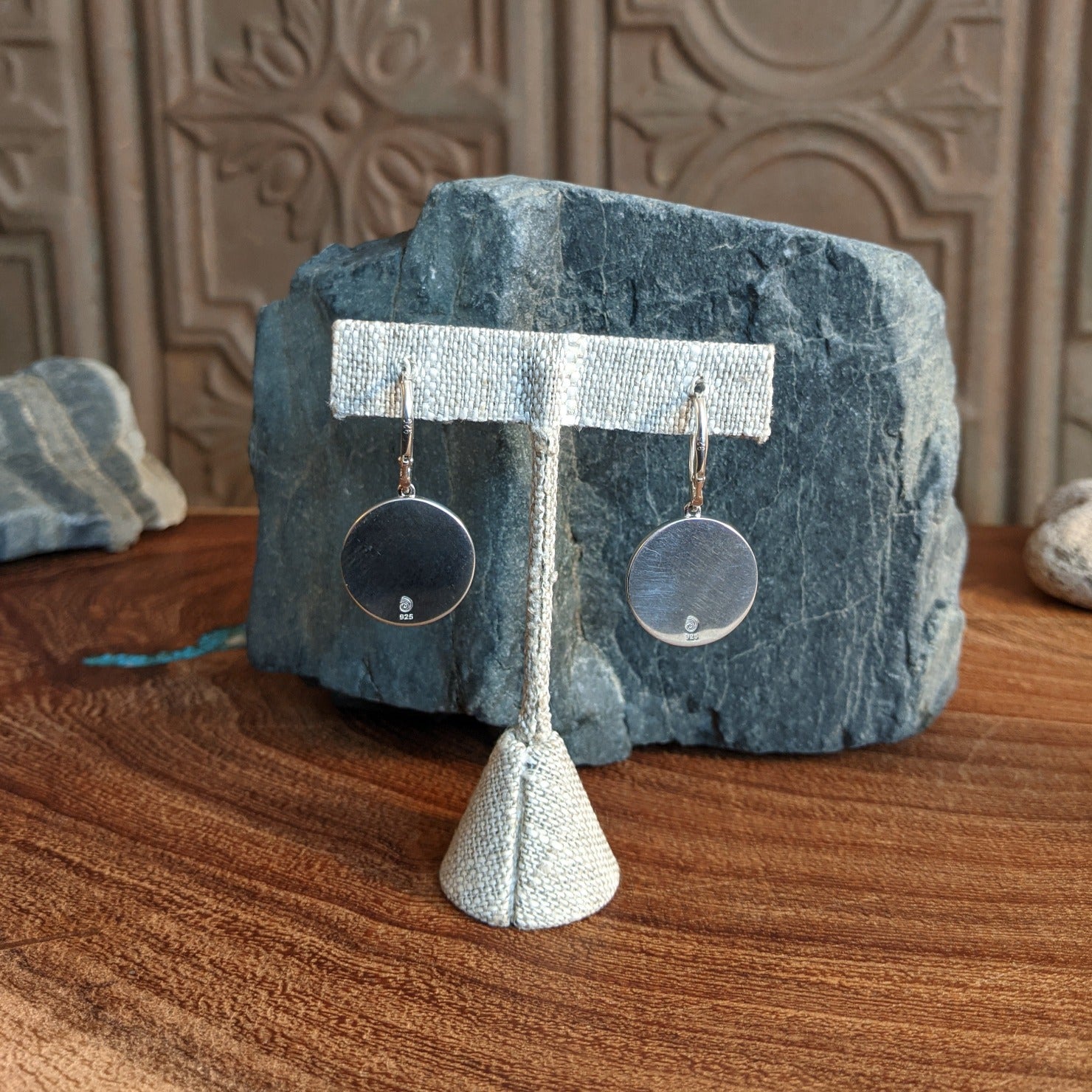 Arizona Sand & Turquoise Leverback Earrings by Dune Jewelry GJ-ERN-0045