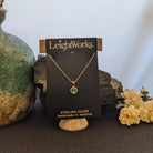 Tiny Pendant Sterling Silver Necklace by LeightWorks GJ-NKL-0014 (Green)