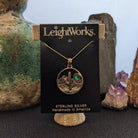 Cactus Pendant Sterling Silver Necklace by LeightWorks GJ-NKL-0008 (Green)