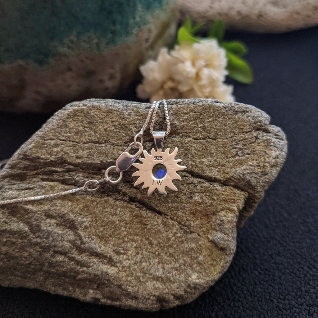 Sun Pendant Sterling Silver Necklace by LeightWorks GJ-NKL-0017