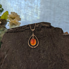 Ringed Crystal Sterling Silver Necklace by LeightWorks GJ-NKL-0015 (Fire)