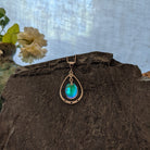 Ringed Crystal Sterling Silver Necklace by LeightWorks GJ-NKL-0015 (Green)