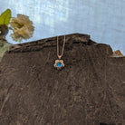 Flower Pendant Sterling Silver Necklace by LeightWorks GJ-NKL-0016 (Blue)