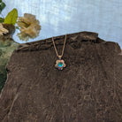 Flower Pendant Sterling Silver Necklace by LeightWorks GJ-NKL-0016 (Green)