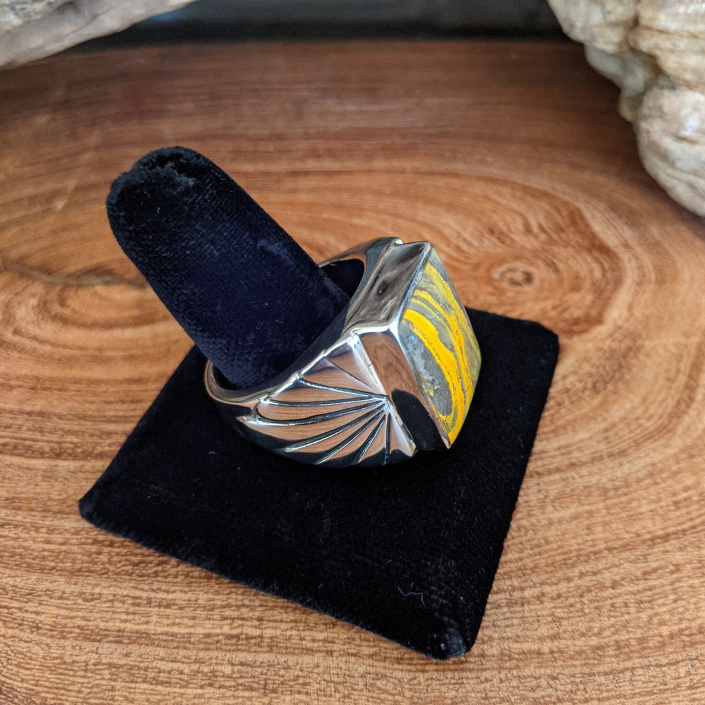 Navajo Made Bumblebee Jasper Ring GJ-RNG-0051