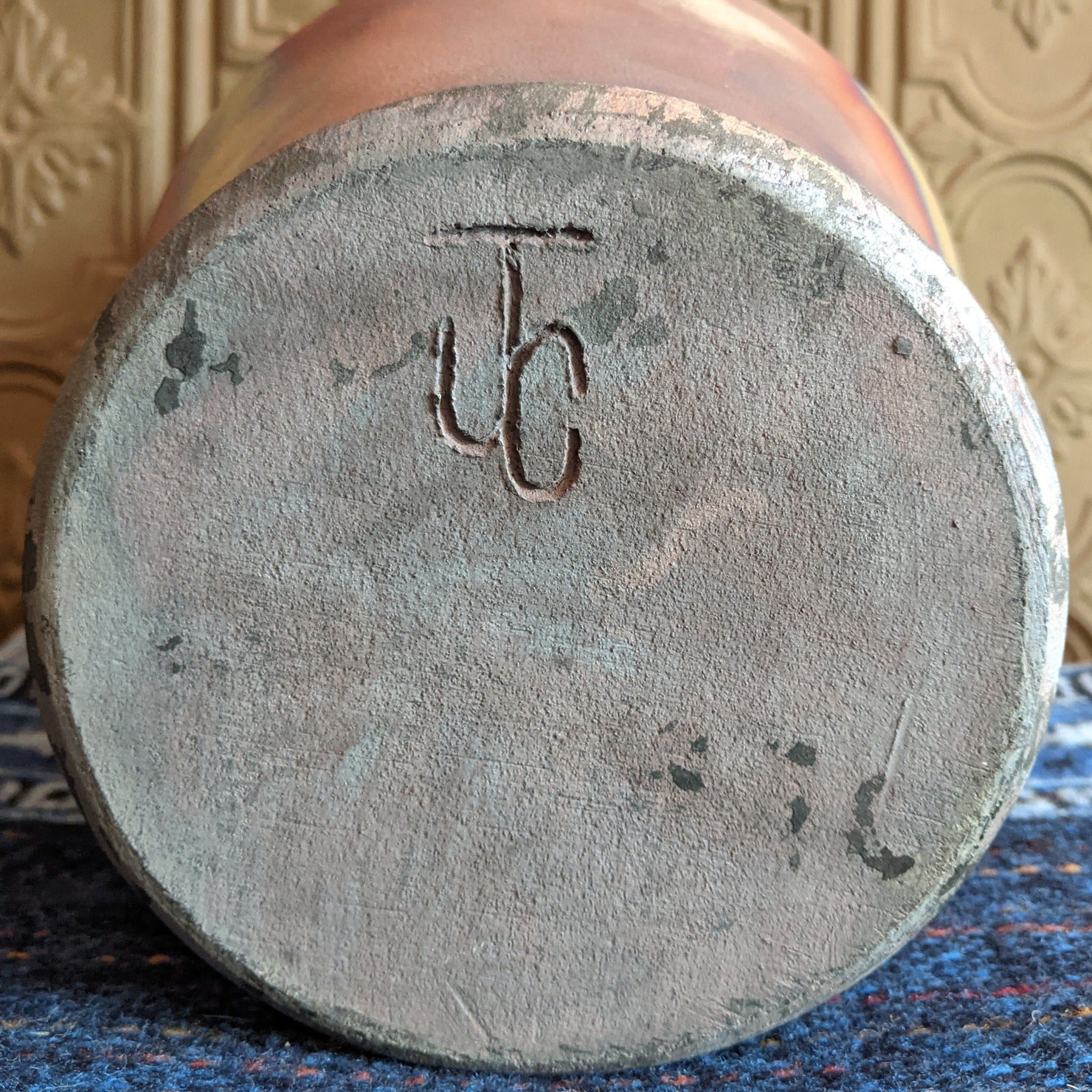 Large Rippled Raku Vase by Jim Calhoun GF-0154