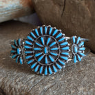 Zuni Petit Point Turquoise Cuff by Judy Wallace GJ-BRC-0076