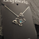 Butterfly Sterling Silver Necklace by Leightworks GJ-NKL-0028 (Aqua)