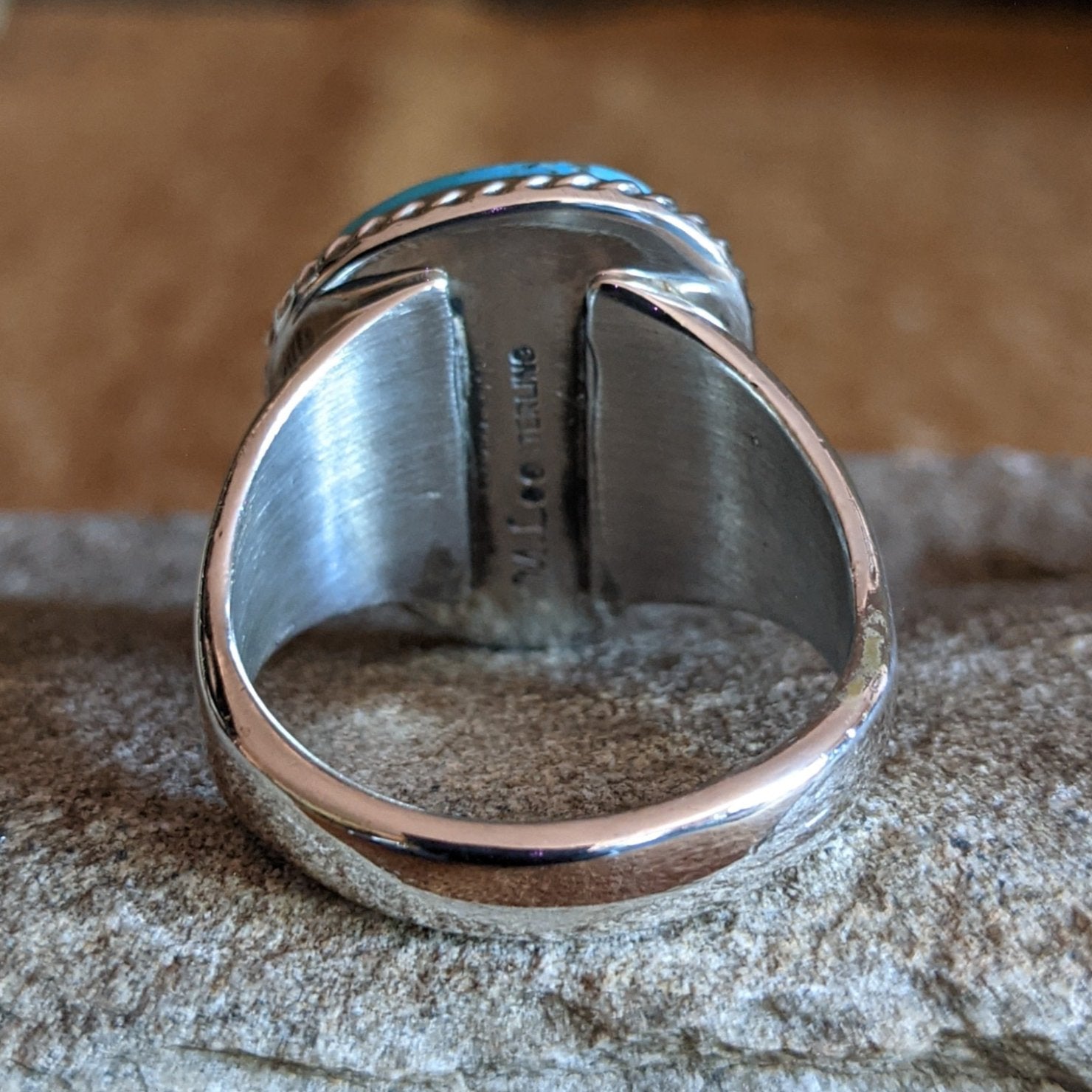 Kingman Turquoise Ring by Milton Lee SWSG-RNG-0033