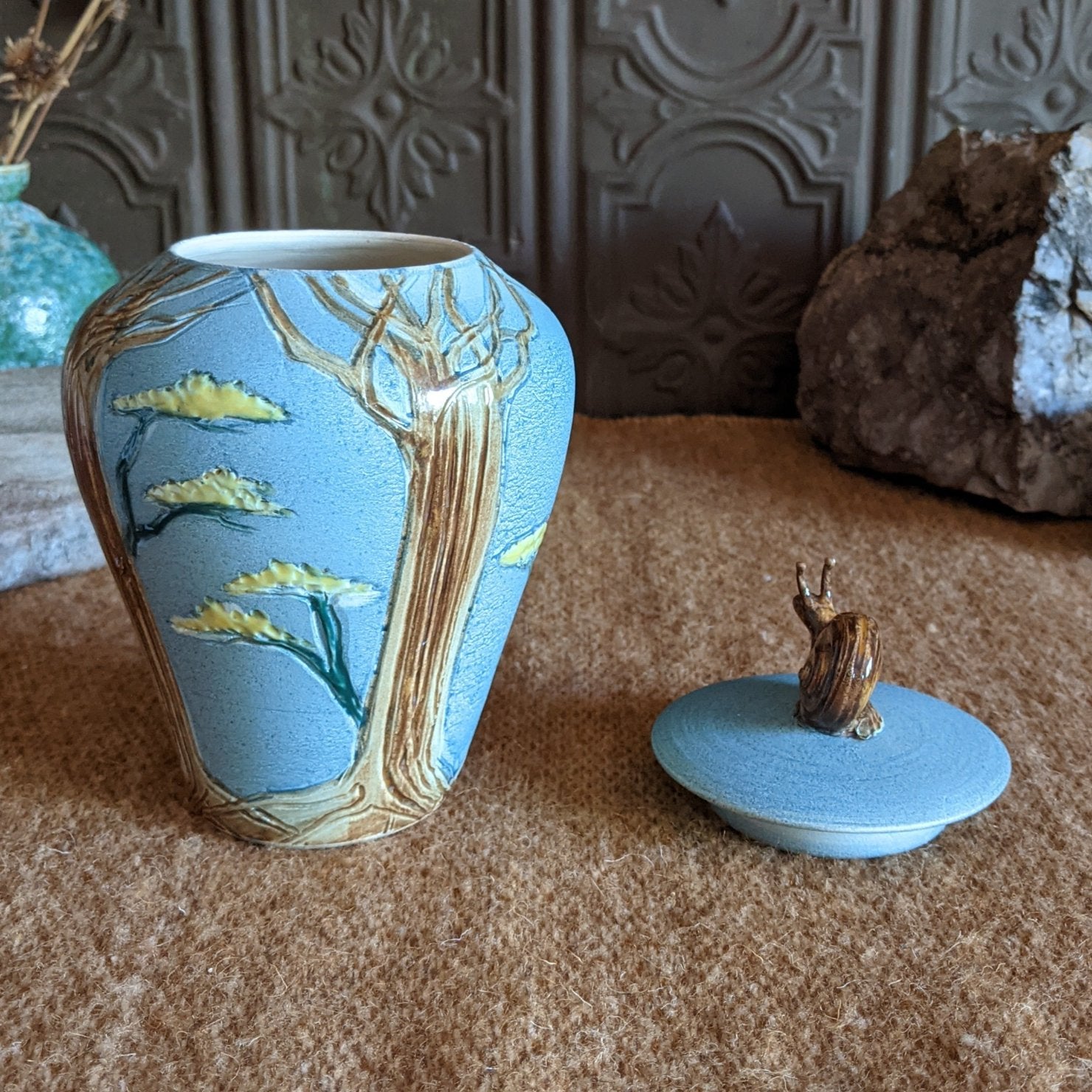 Dragonfly Snail Jar by Bonnie Belt GF-0201