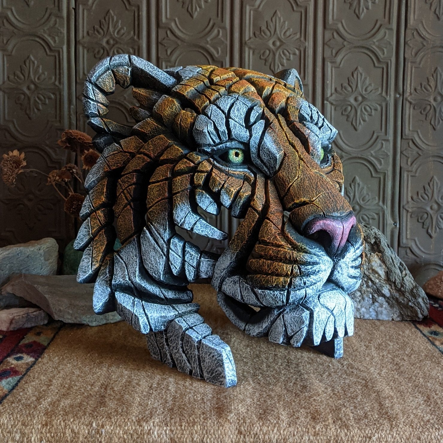 Tiger Head Edge Sculpture by Matt Buckley GF-6015255