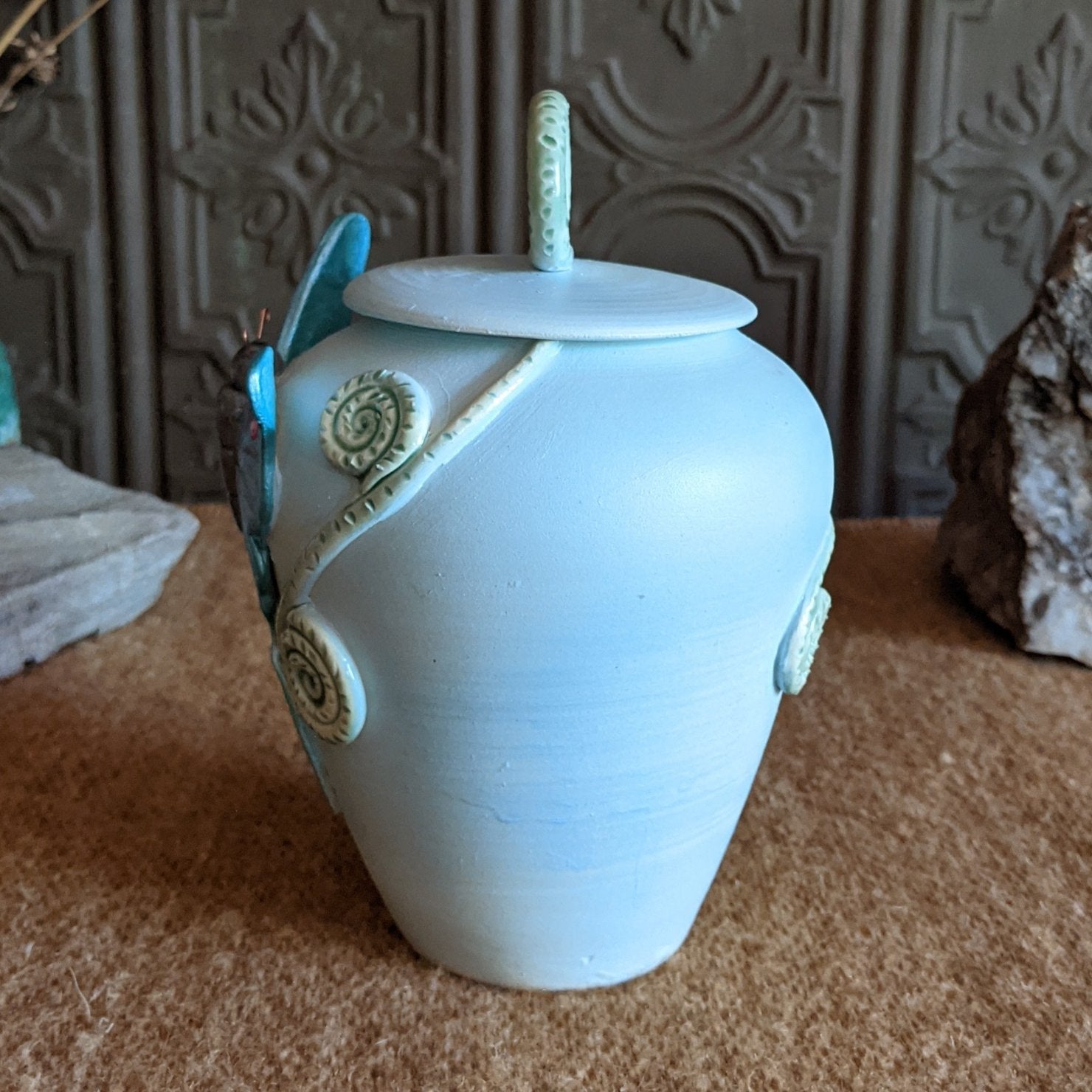 Butterfly Fiddleleaf Jar by Bonnie Belt GF-0204