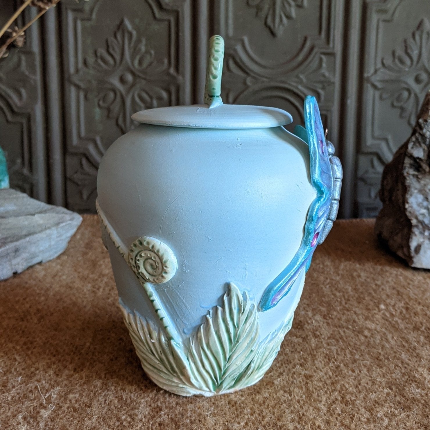 Butterfly Fiddleleaf Jar by Bonnie Belt GF-0204