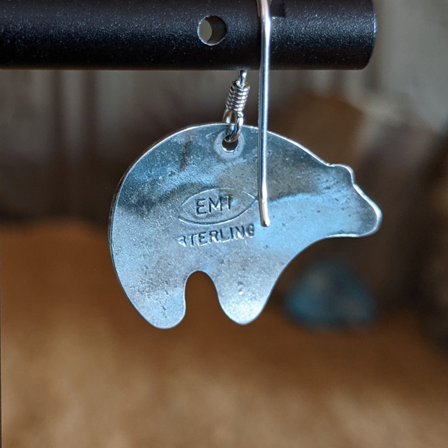 Silver Spirit Bear Earrings by Everett & Mary Teller SWSG-ERN-0020