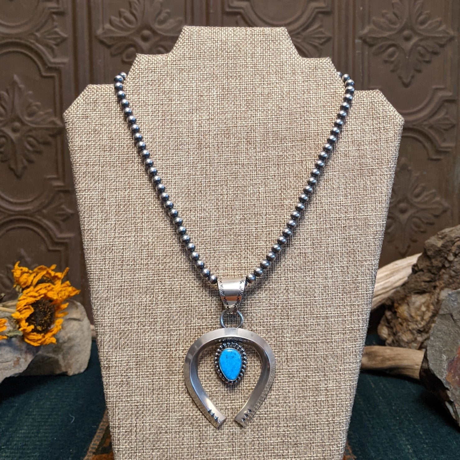 Turquoise Naja Pendant by Everett & Mary Teller GJ-PND-0002