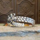 Silver Flower Cuff by Artie Yellowhorse GJ-BRC-0095
