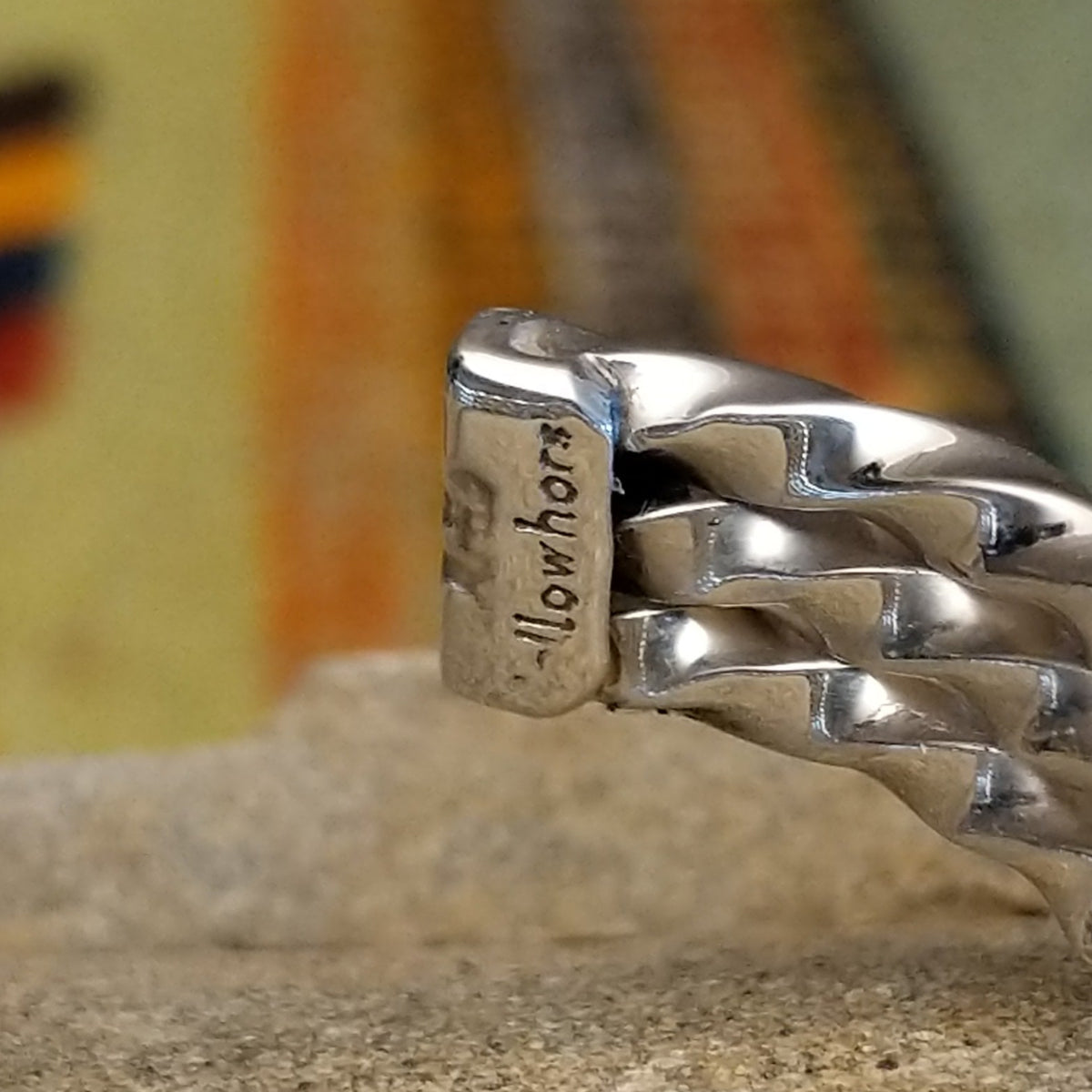 Silver Flower Cuff by Artie Yellowhorse GJ-BRC-0095