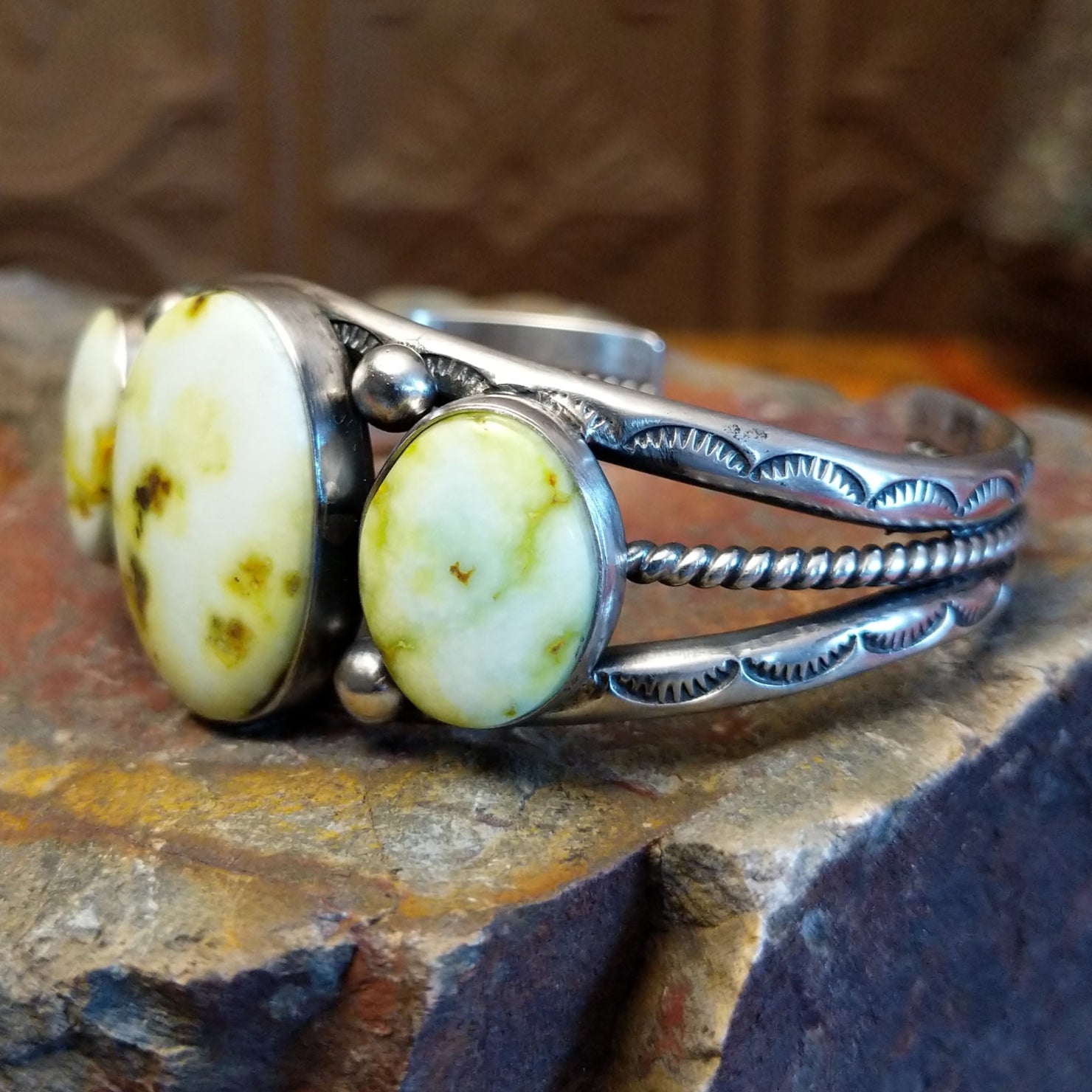 Palomino Variscite Cuff by Diane Wylie GJ-BRC-0102