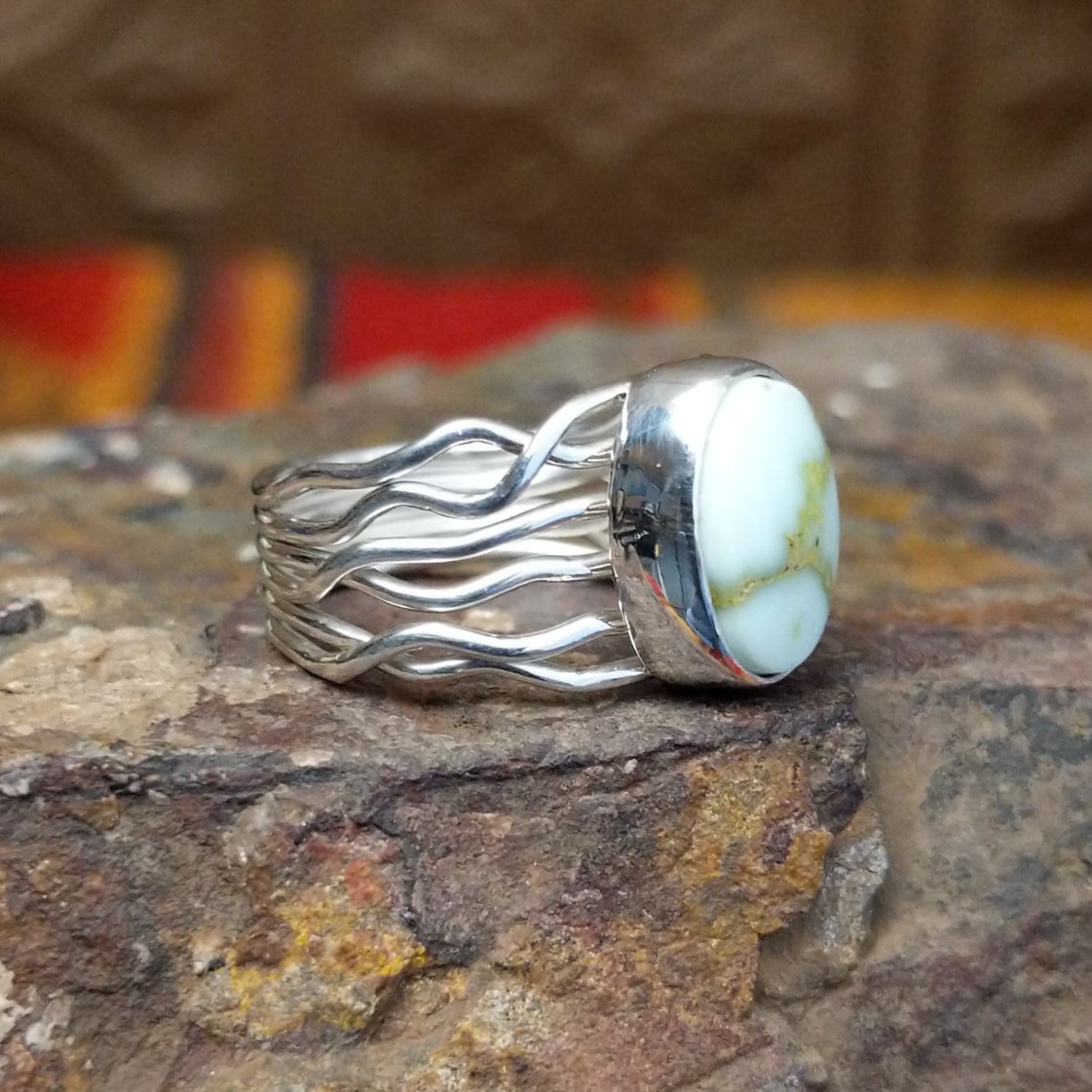Palomino Variscite Ring by Angela Martin GJ-RNG-0086 Size 6.5