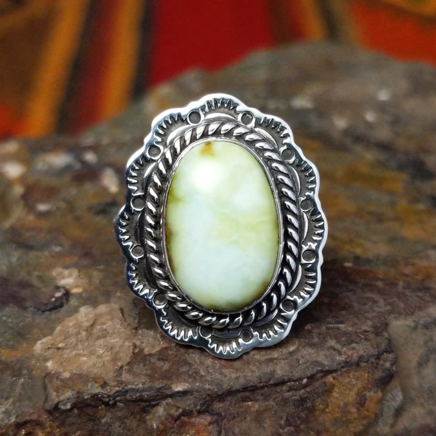 Palomino Variscite Ring by Maria Platero GJ-RNG-0088 Size 8.5
