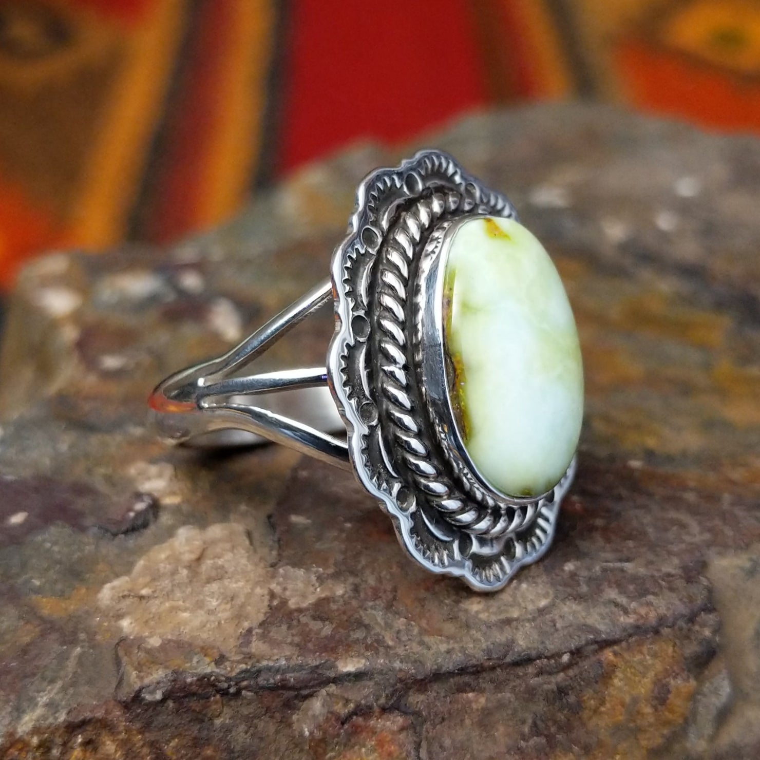 Palomino Variscite Ring by Maria Platero GJ-RNG-0088 Size 8.5