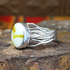 Palomino Variscite Ring by Angela Martin GJ-RNG-0089 Size 8.5