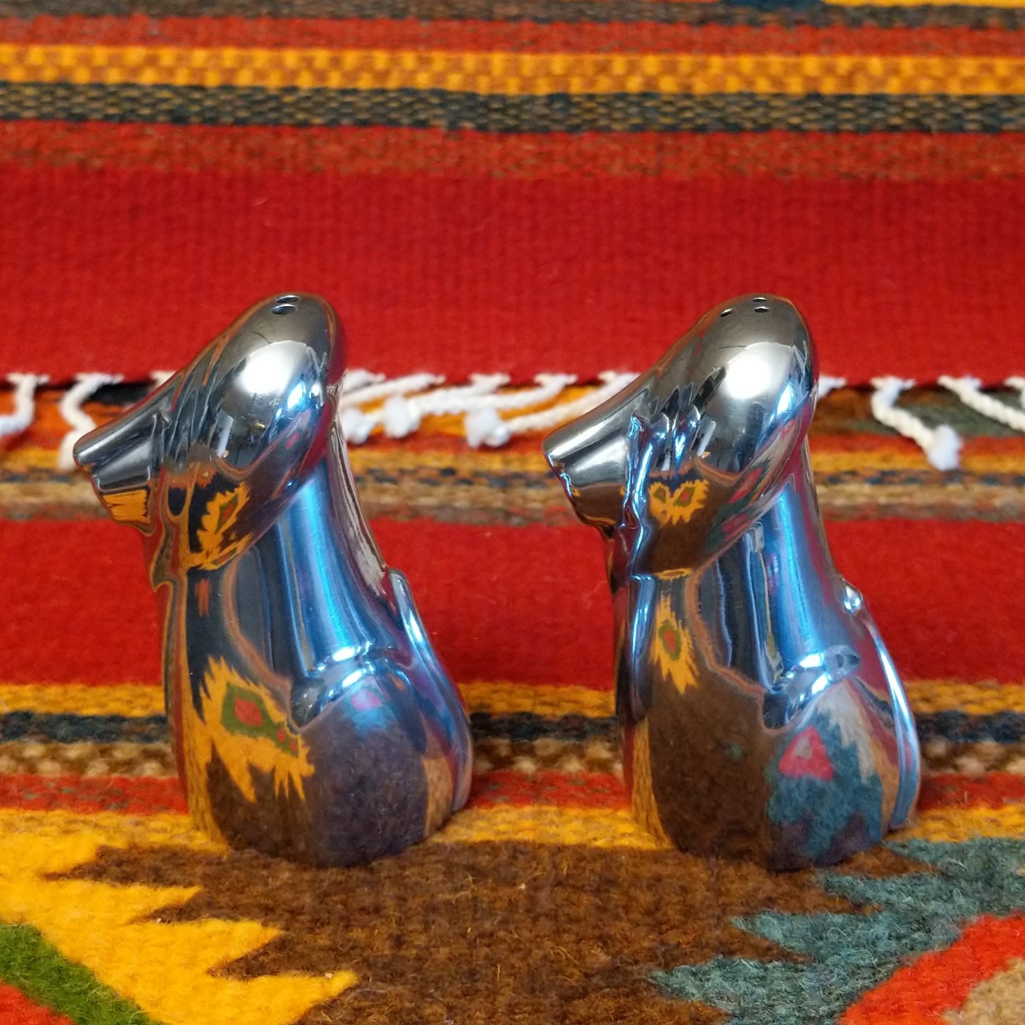 Savanna Lion Salt & Pepper Shakers by Nambe GF-DEC-MT1317