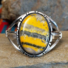 Large Bumblebee Jasper Cuff by R. Kee GJ-BRC-0104