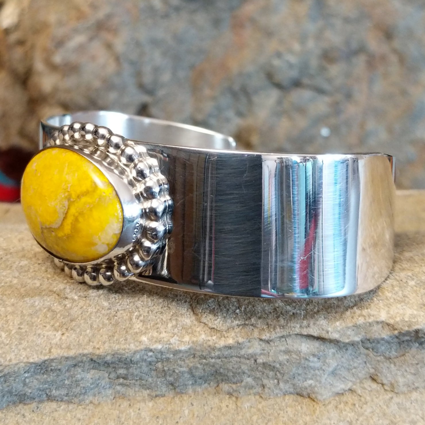 Bumblebee Jasper Cuff by Richard & Rita Begay GJ-BRC-0105