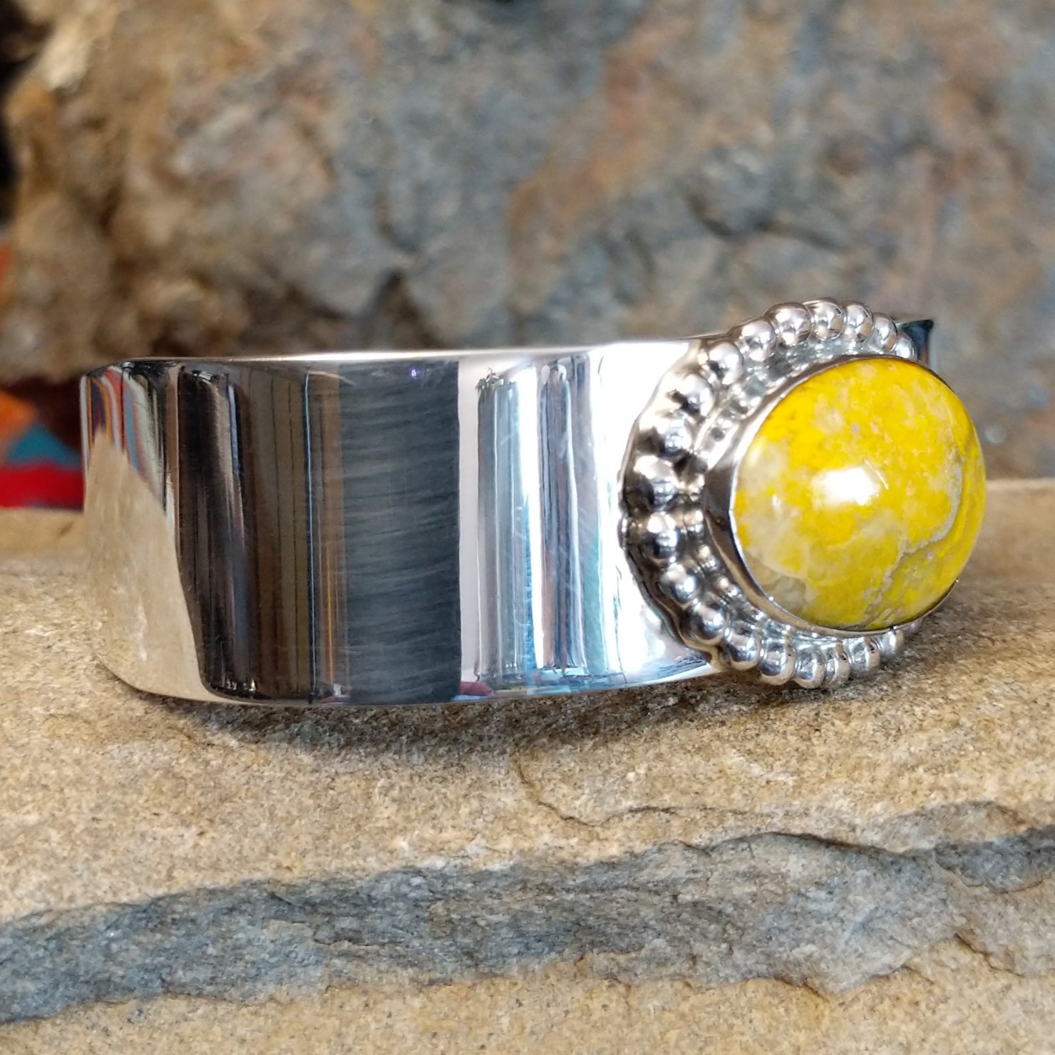 Bumblebee Jasper Cuff by Richard & Rita Begay GJ-BRC-0105