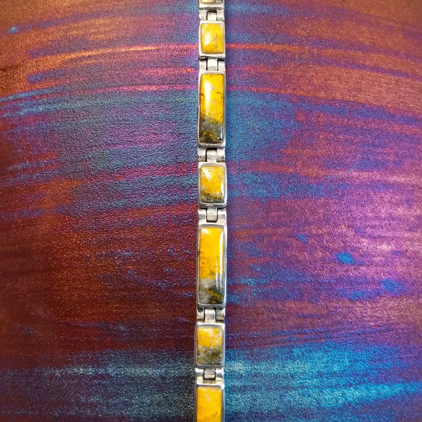 Rectangular Bumblebee Jasper Bracelet by Terry Wood GJ-BRC-0108