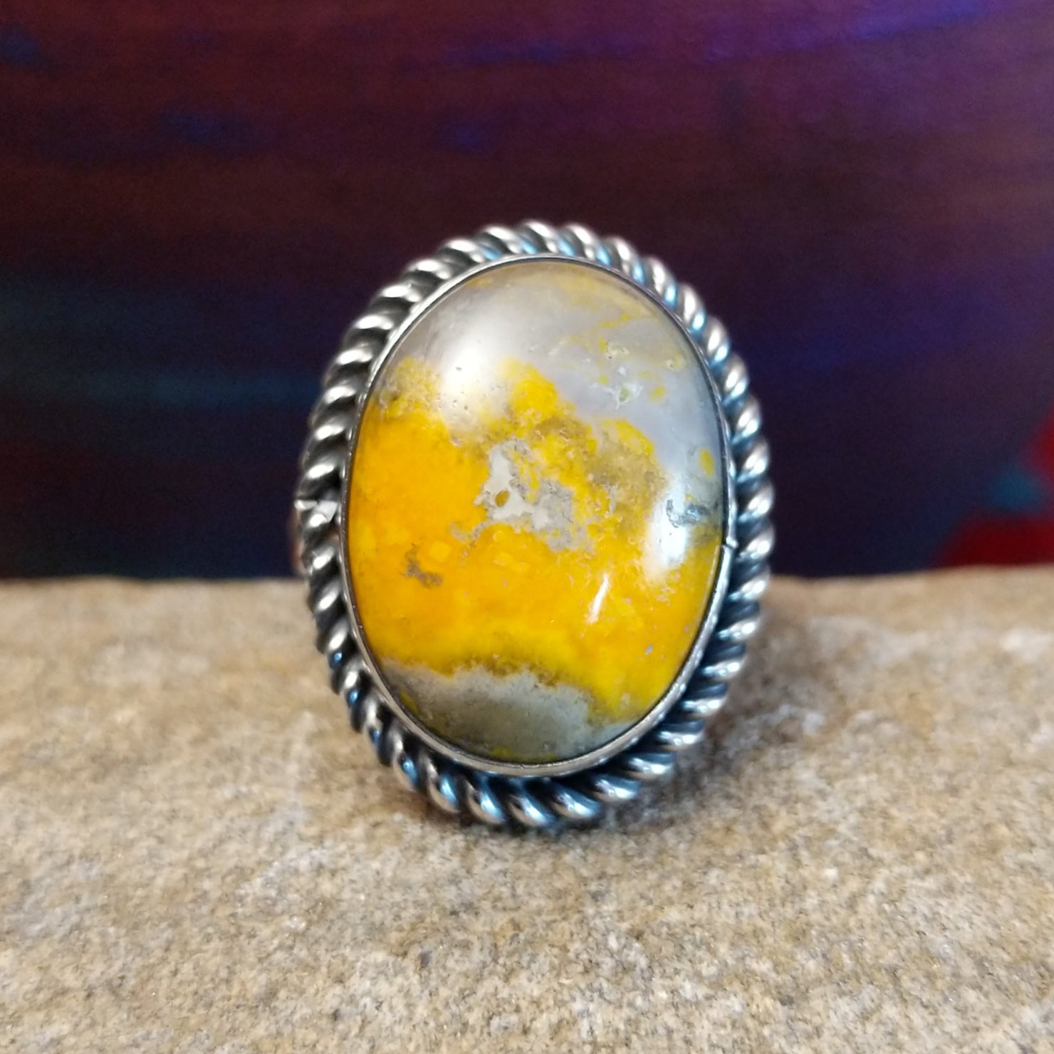 Bumblebee Jasper Ring by R. Skeets GJ-RNG-0103 Size 8